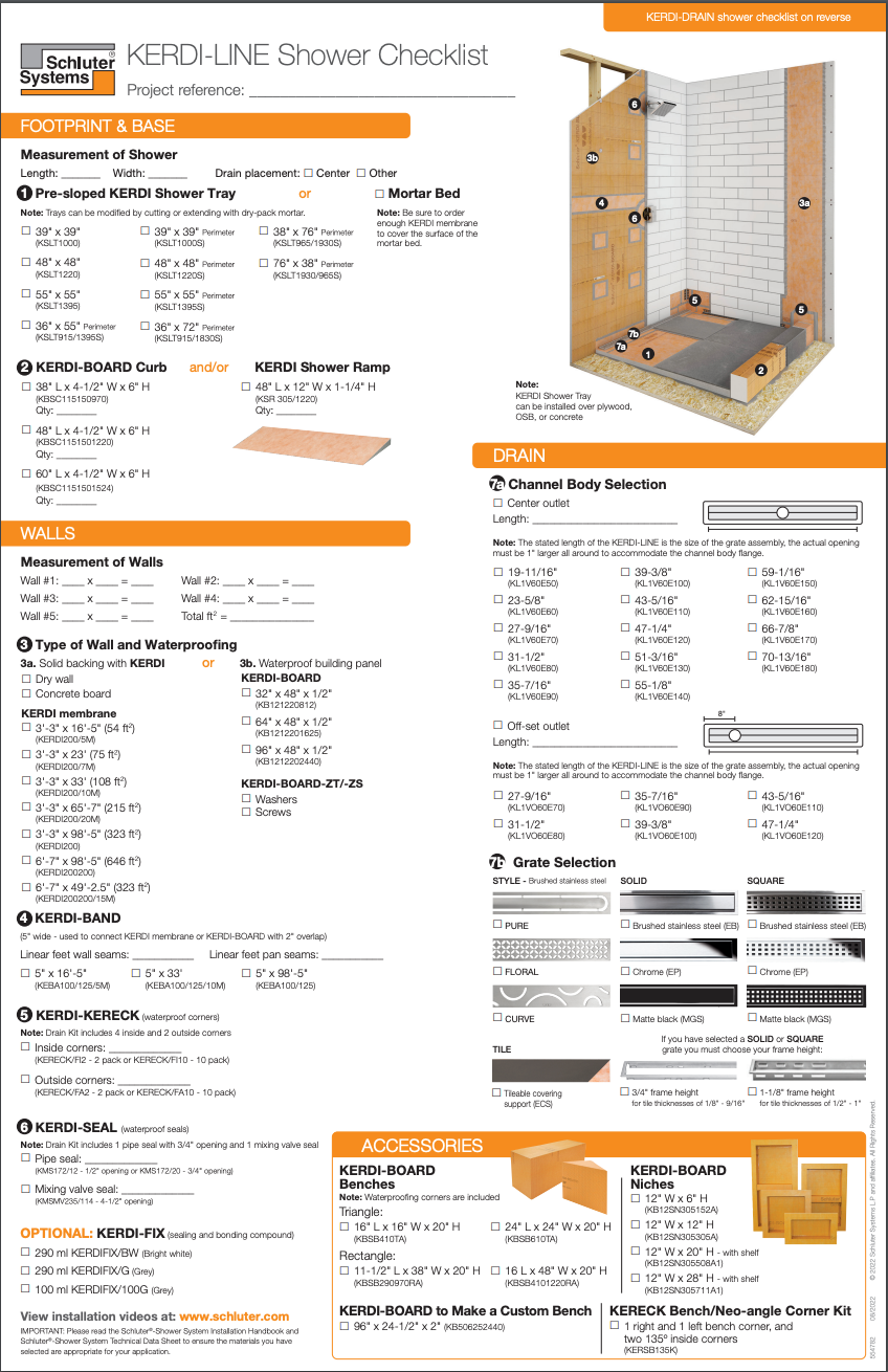 Schluter KERDI-SHOWER-TS Prefabricated Sloped Shower Base
