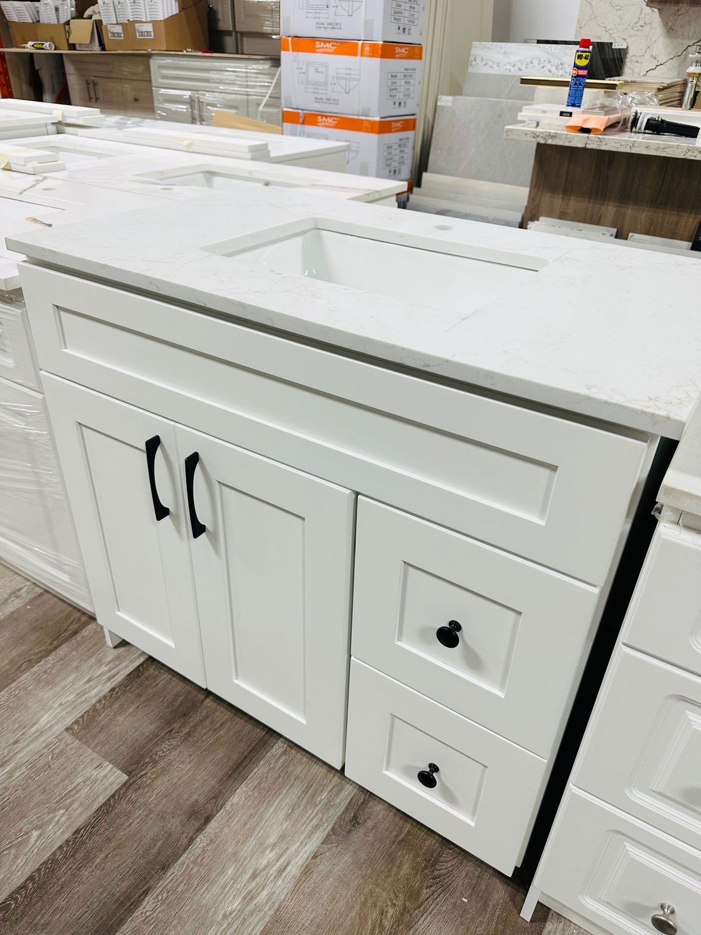 36" Wood White Vanity