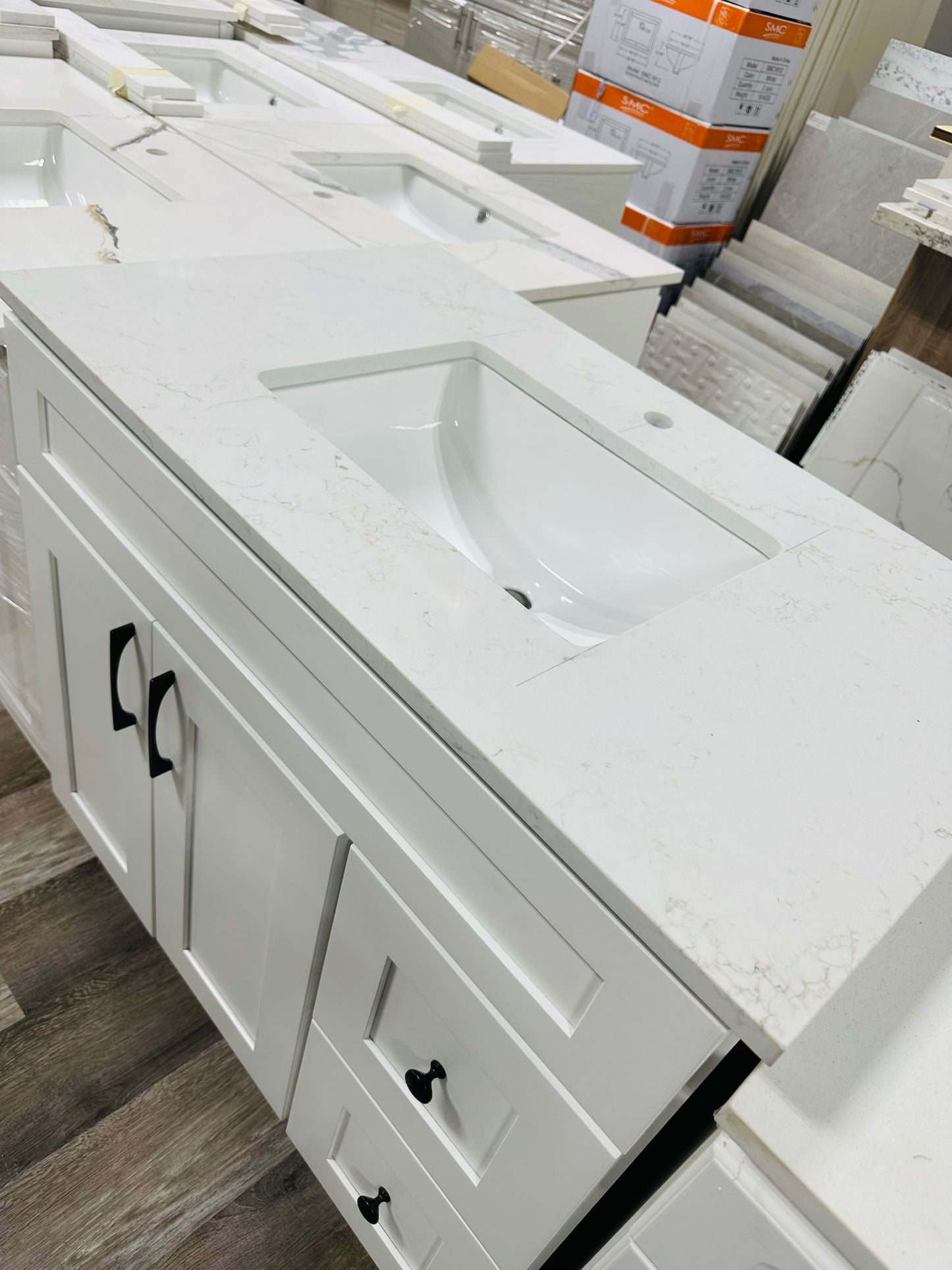 36" Wood White Vanity
