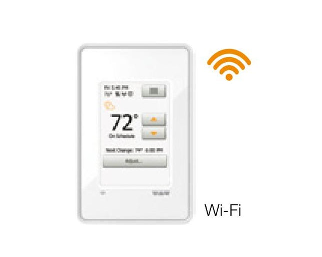 Schluter® DITRA-HEAT-E-WiFi Smart Touchscreen Programmable Thermostat – Bright White