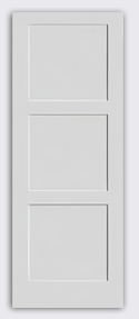 Solid Prehung Door - 3 Panel Shaker