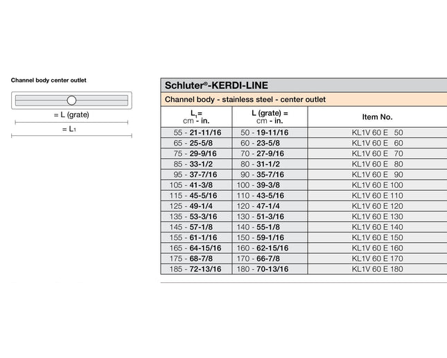 Schluter® KERDI-LINE Linear Drain