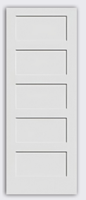 Solid Prehung Door - 5 Panel Shaker