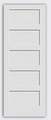 Solid Prehung Door - 5 Panel Shaker