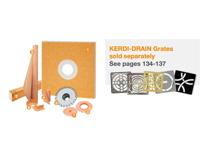 Schluter®-KERDI-SHOWER-KIT - WITHOUT THE GRATE