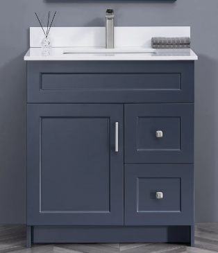 MDF 30" Vanity With Top And Sink ( With Drawers )