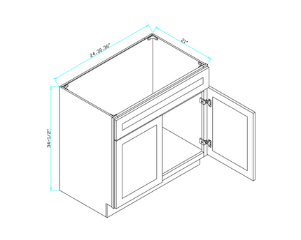 Two Door Solid Wood Vanity