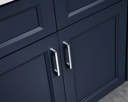 Single Solid Wood Vanity Double Door Multi Drawer