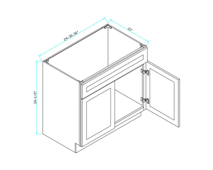 24″ 2 Door Vanity (HDF)