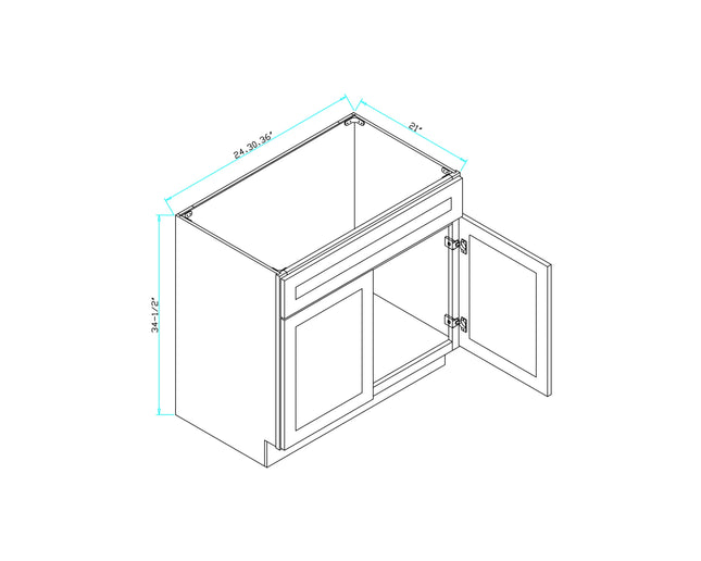 24″ 2 Door Vanity (HDF)