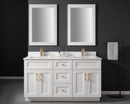 Double Sink Solid Wood Vanity