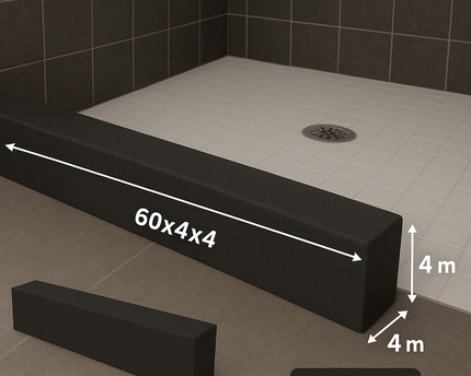 Tile-able Curb (60"x4"x4")