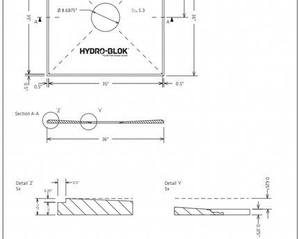 Hydroblok Low Profile Shower Pans