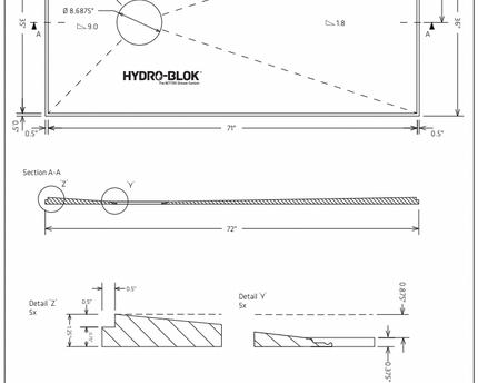 Hydroblok Low Profile Shower Pans