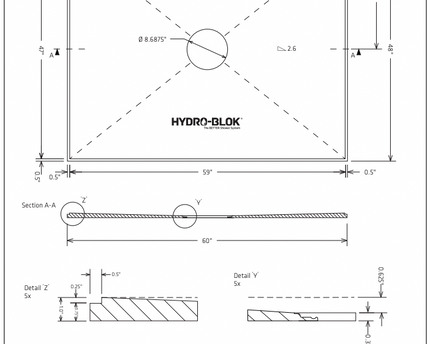 Hydroblok Low Profile Shower Pans